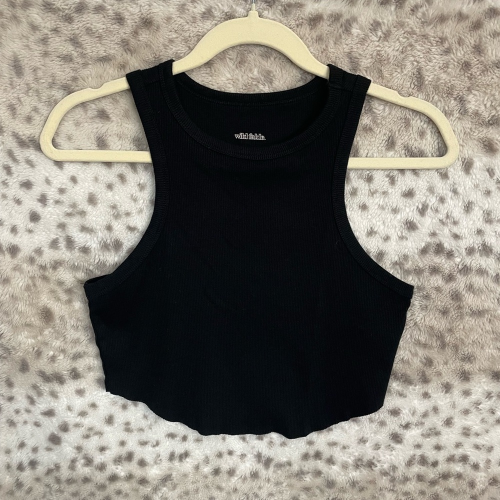 WOMENS WILD FABLE RIBBED CROPPED TOP
